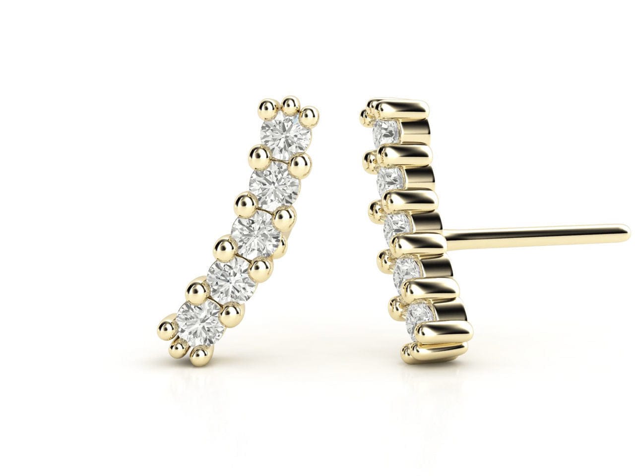 18-karat yellow gold earrings with diamonds G Color Si1