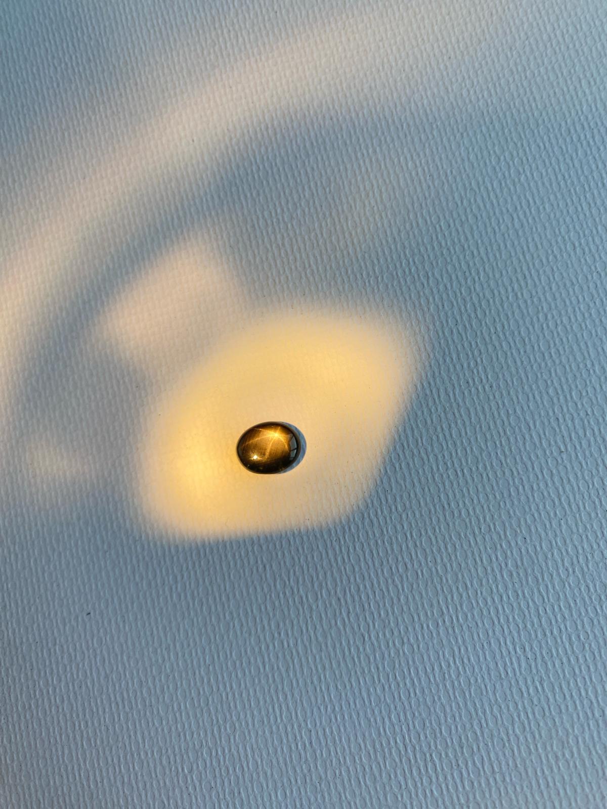 Certified Natural Star Black Sapphire – 2.86 cts Oval Cabochon | Chantaburi Star Gemstone