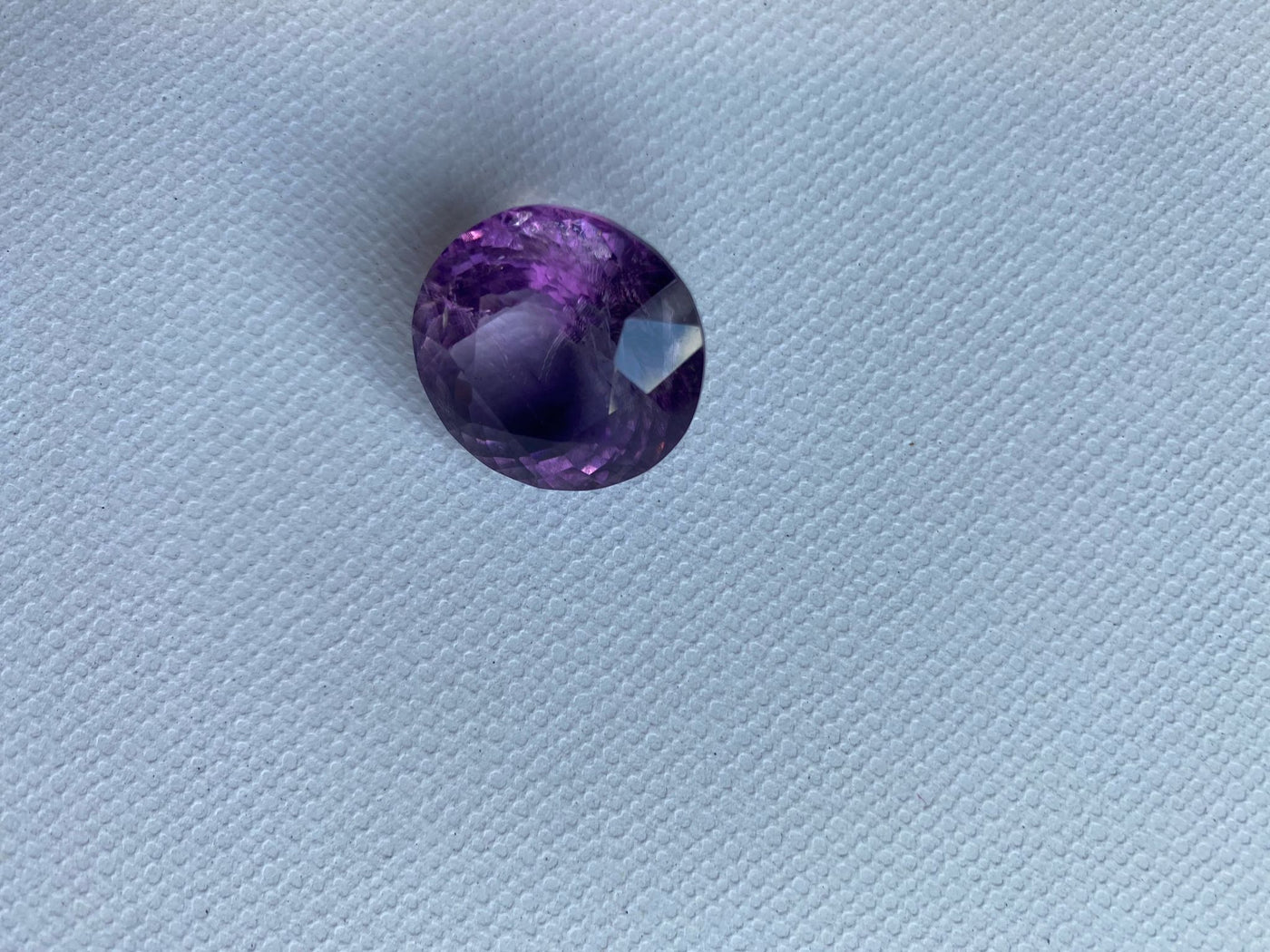 Certified Natural Brazilian Amethyst – 33.88 cts Round Fancy Cut | Deep Purple Gemstone