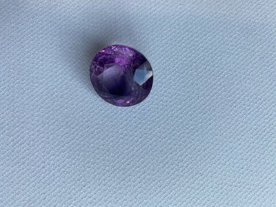 Certified Natural Brazilian Amethyst – 33.88 cts Round Fancy Cut | Deep Purple Gemstone