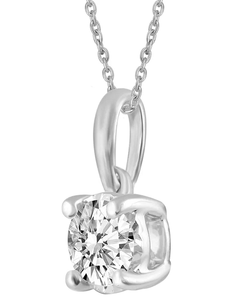 Maura Gems and Jewellery 2-Pc. Set Diamond Solitaire Pendant Necklace & Matching Stud Earrings (5/8 Ct. T.W.) in 14K Gold