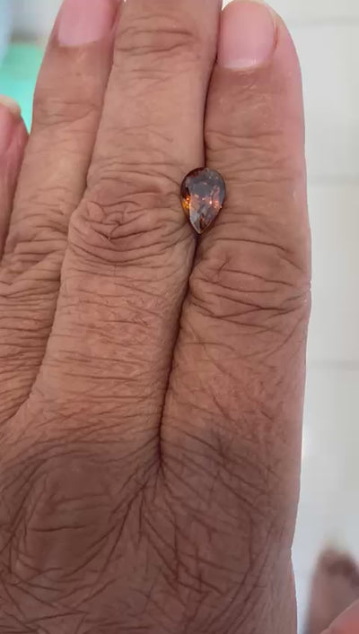 Golden Flame Zircon – 2.57 ct Oval Cut | Certified Yellowish-Orange Gem from Tanzania