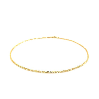 RCJ Anklets 10'' / Yellow Gold 10k Yellow Gold Sparkle Anklet 1.5mm