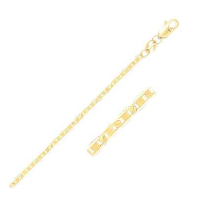 RCJ Anklets 10'' / Yellow Gold 14k Yellow Gold Mariner Link Anklet 1.7mm