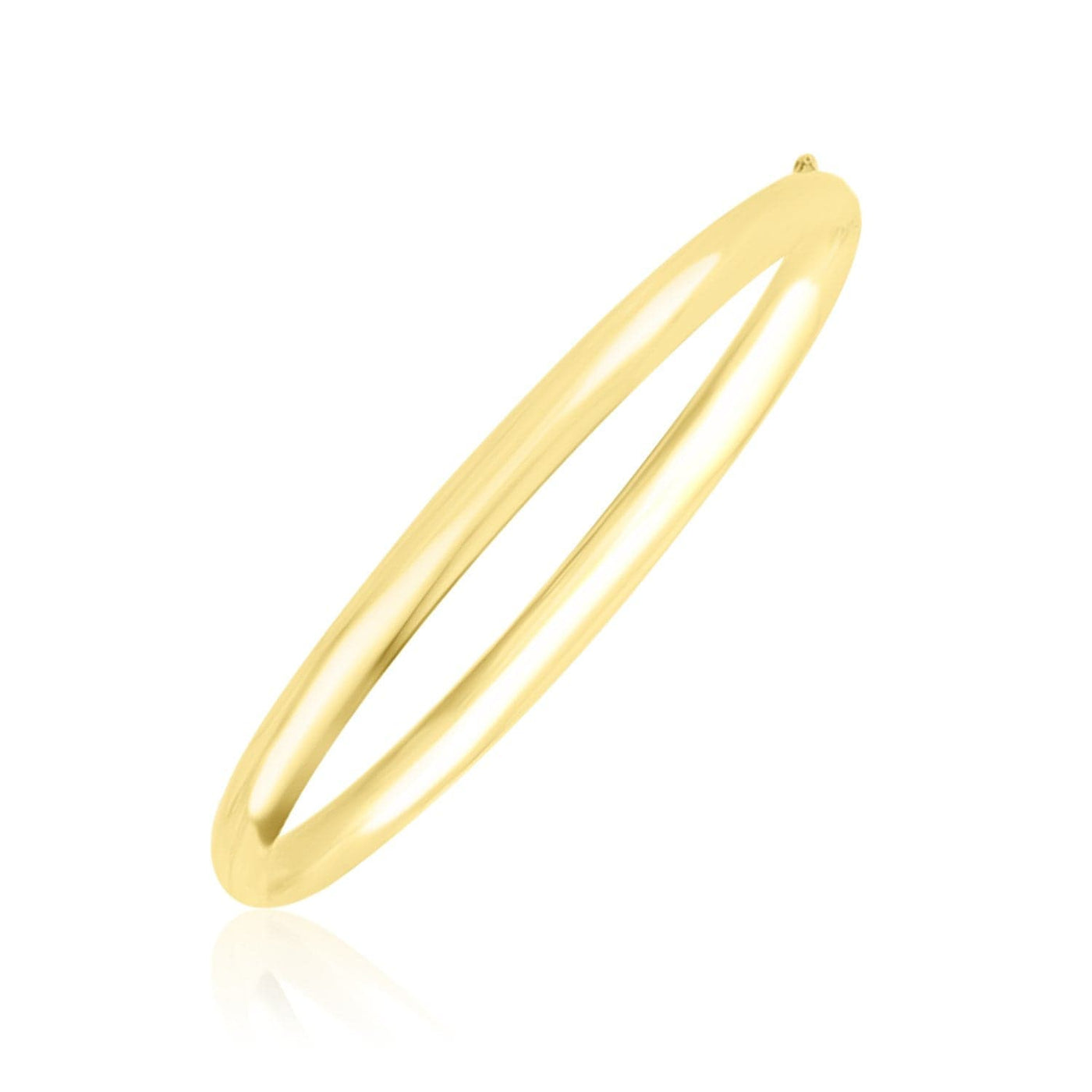 RCJ Bangles 7'' / Yellow Gold 10k Yellow Gold Dome Style Shiny Bangle (3.30 mm)