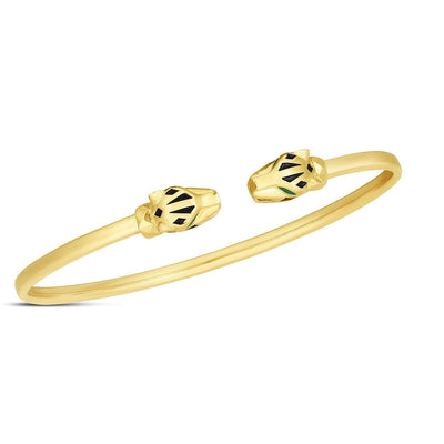 RCJ Bangles Yellow Gold 14k Yellow Gold Panther Bangle (3.00 mm)