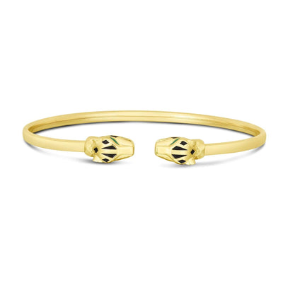 RCJ Bangles Yellow Gold 14k Yellow Gold Panther Bangle (3.00 mm)