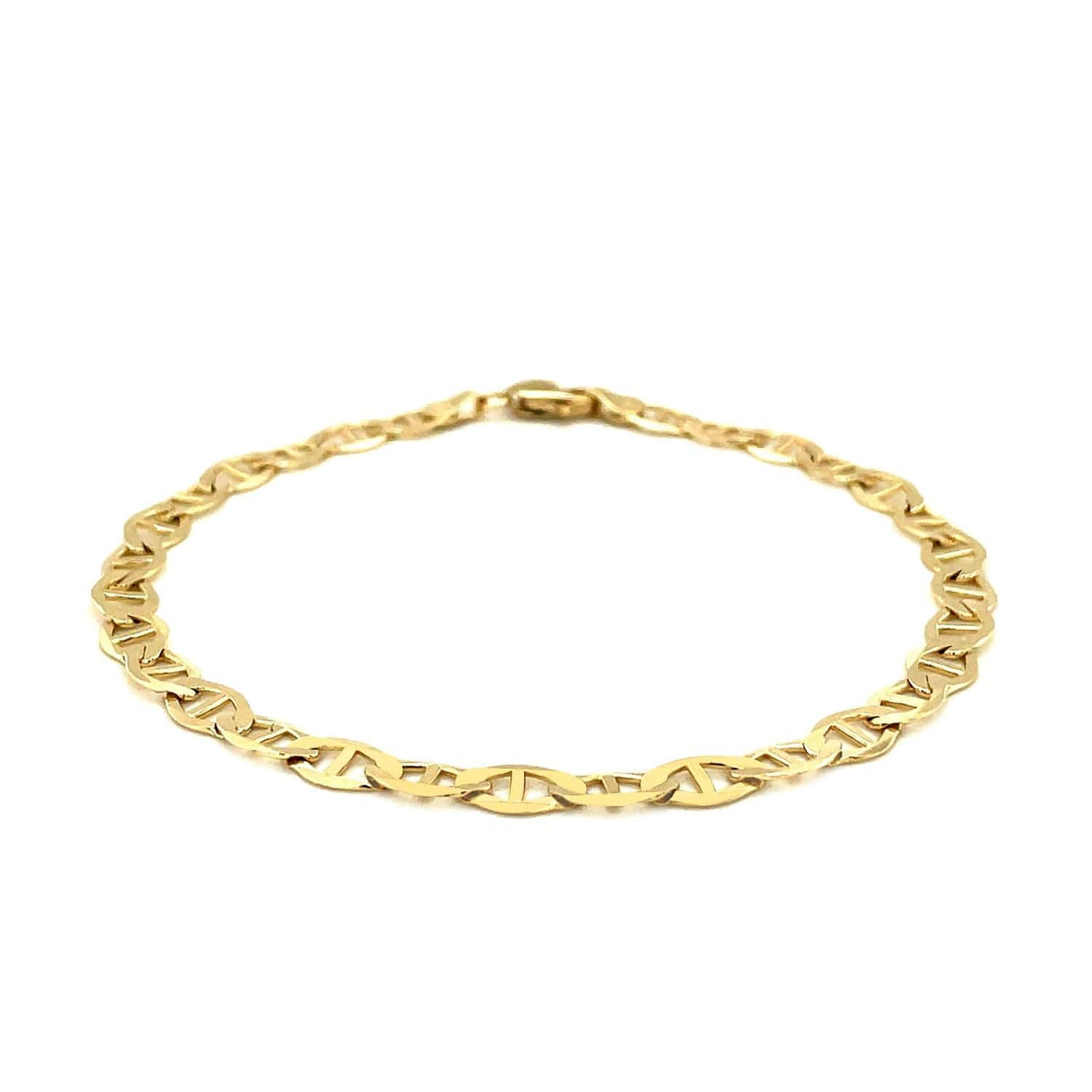 RCJ Bracelets 10k Yellow Gold Mariner Link Bracelet (5.10 mm)