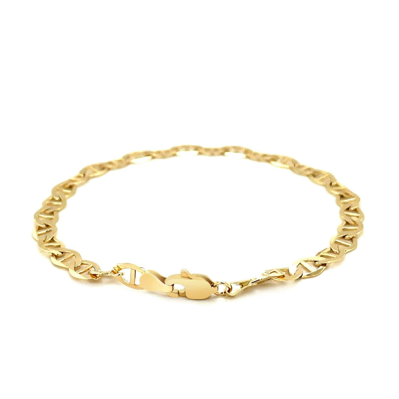 RCJ Bracelets 10k Yellow Gold Mariner Link Bracelet (5.10 mm)