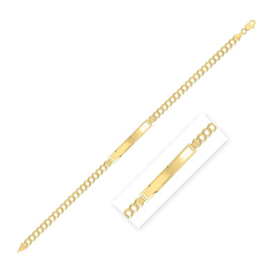 RCJ Bracelets 14k Yellow Gold Curb ID Bracelet (4.70 mm)