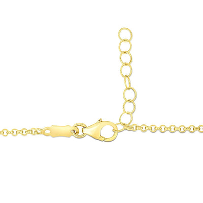 RCJ Bracelets 6'' / Yellow Gold 14k Yellow Gold Childrens Bracelet with Teddy Bear Heart and Bar