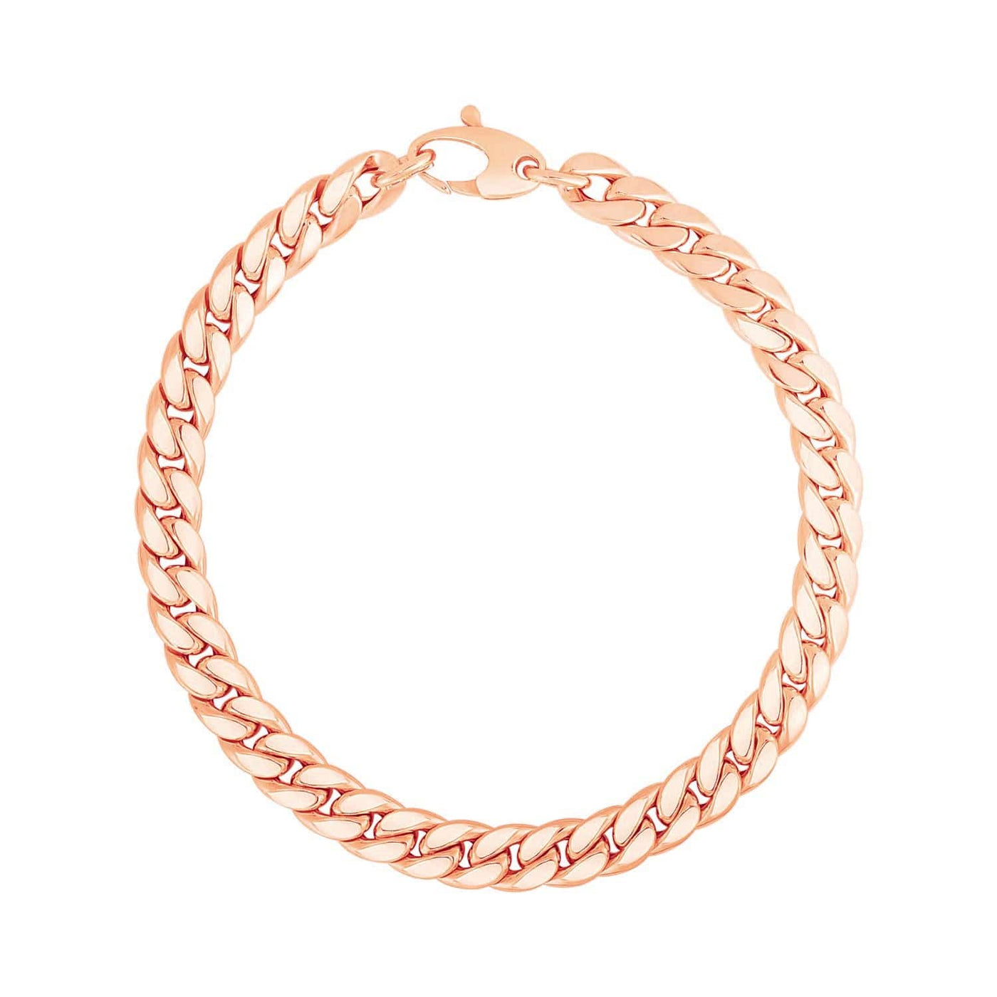 RCJ Bracelets 7.25'' / Rose Gold 14K Rose Gold Cuban Link Bracelet (5.90 mm)