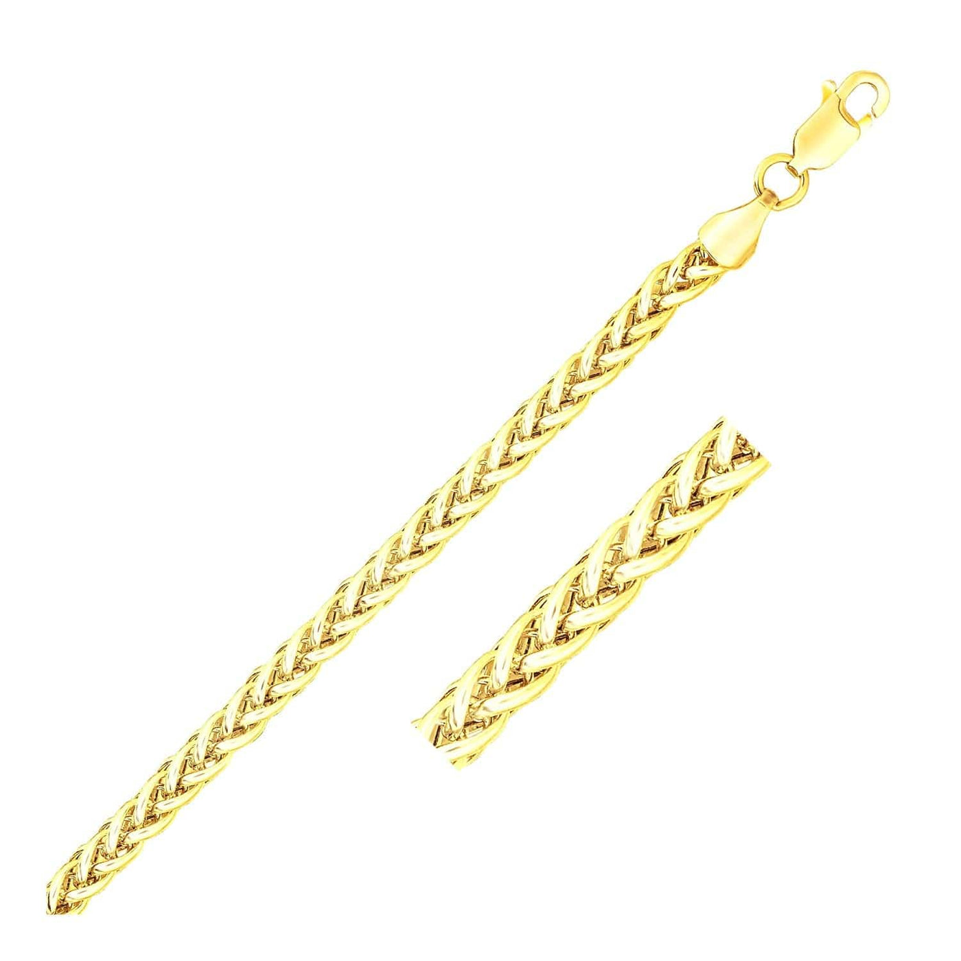 RCJ Bracelets 7.25'' / Yellow Gold 14k Yellow Gold Light Weight Wheat Bracelet  (3.20 mm)