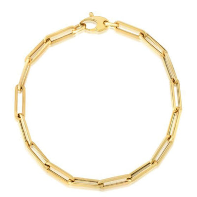 RCJ Bracelets 7.5 / Yellow Gold 10K Yellow Gold Lite Paperclip Bracelet  (4.20 mm)