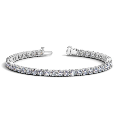 RCJ Bracelets 7 / White Gold Lab Grown Round Diamond Tennis Bracelet in 14k White Gold (10 cctw F/G  VS2/SI1)