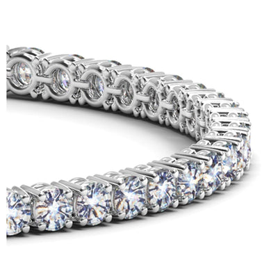 RCJ Bracelets 7 / White Gold Lab Grown Round Diamond Tennis Bracelet in 14k White Gold (10 cctw F/G  VS2/SI1)