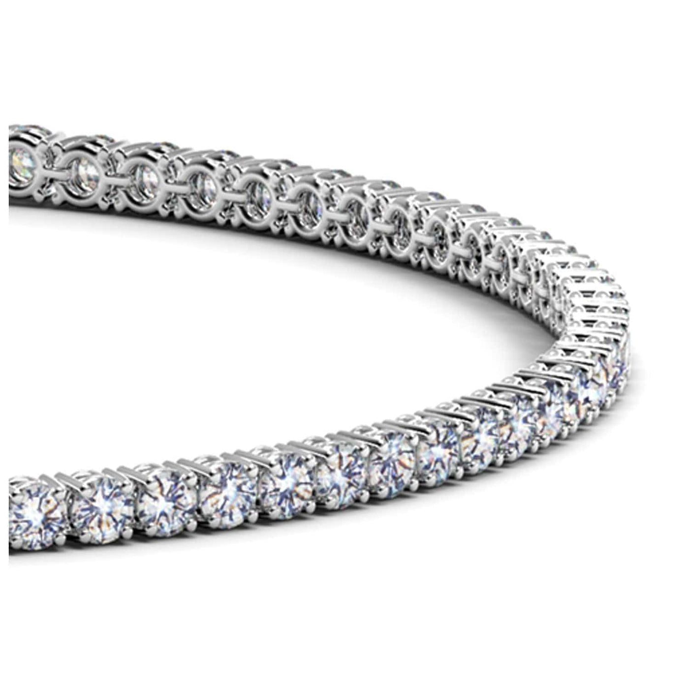 RCJ Bracelets 7 / White Gold Lab Grown Round Diamond Tennis Bracelet in 14k White Gold (2 cctw F/G  VS2/SI1)