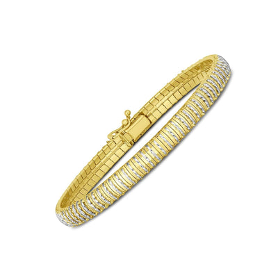 RCJ Bracelets 7 / Yellow Gold 14k Yellow Gold Diamante Flex Bracelet (5.80 mm)