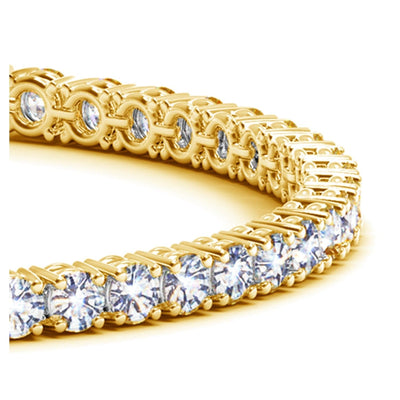 RCJ Bracelets 7 / Yellow Gold Lab Grown Round Diamond Tennis Bracelet in 14k Yellow Gold (10 cctw F/G  VS2/SI1)