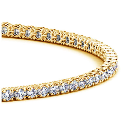 RCJ Bracelets 7 / Yellow Gold Lab Grown Round Diamond Tennis Bracelet in 14k Yellow Gold (2 cctw F/G  VS2/SI1)