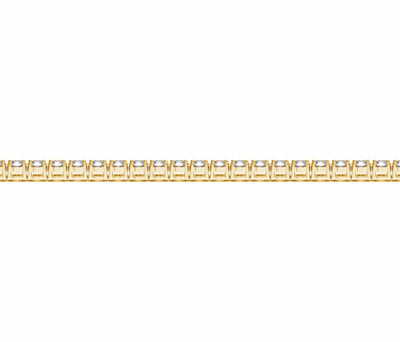RCJ Bracelets 7 / Yellow Gold Lab Grown Round Diamond Tennis Bracelet in 14k Yellow Gold (4 cctw F/G  VS2/SI1)
