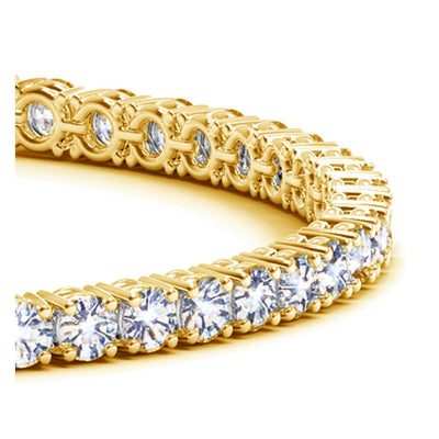 RCJ Bracelets 7 / Yellow Gold Lab Grown Round Diamond Tennis Bracelet in 14k Yellow Gold (8 cctw F/G  VS2/SI1)