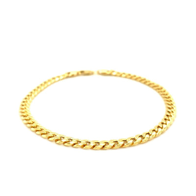 RCJ Bracelets 8.5 / Yellow Gold 10k Yellow Gold Miami Cuban Semi Solid Bracelet (4.50 mm)