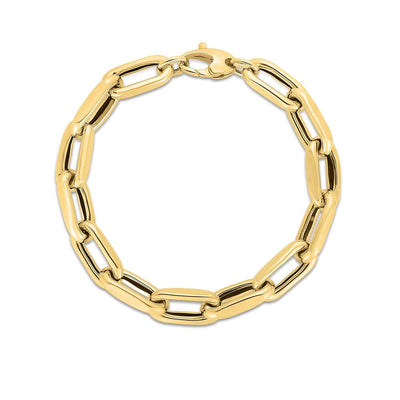 RCJ Bracelets 8 / Yellow Gold 14k Yellow Gold French Cable Link Bracelet  (9.00 mm)