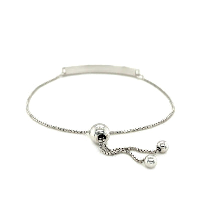 RCJ Bracelets 9.25'' / Sterling Silver Sterling Silver Adjustable I Love You to the Moon and Back Bracelet (1.20 mm)