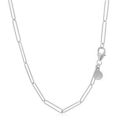 RCJ Chains 18'' / White Gold 14k White Gold Wire Paperclip Chain (2.70 mm)