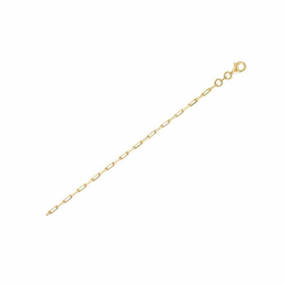 RCJ Chains Sterling Silver Gold Plated Paperclip Chain (1.80 mm)