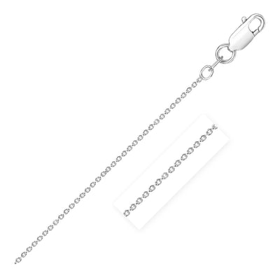 RCJ Chains Sterling Silver Rhodium Plated Round Cable Chain (1.80 mm)