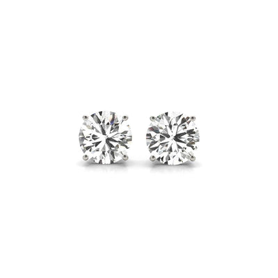 RCJ Earrings White Gold 3 cttw Certified IGI Lab Grown Round Diamond Stud Earrings 14k White Gold (G/VS2)