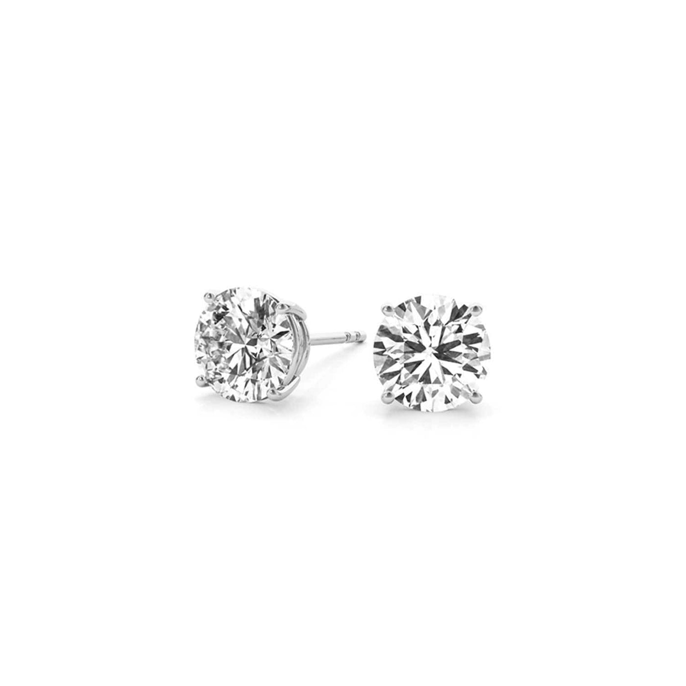 RCJ Earrings White Gold 3 cttw Certified IGI Lab Grown Round Diamond Stud Earrings 14k White Gold (G/VS2)