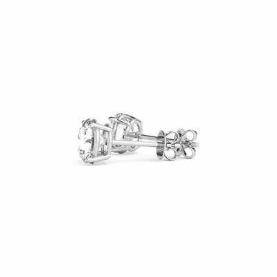 RCJ Earrings White Gold 3 cttw Certified IGI Lab Grown Round Diamond Stud Earrings 14k White Gold (G/VS2)