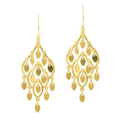 RCJ Earrings Yellow Gold 14K Yellow Gold Polished Chandelier Earring