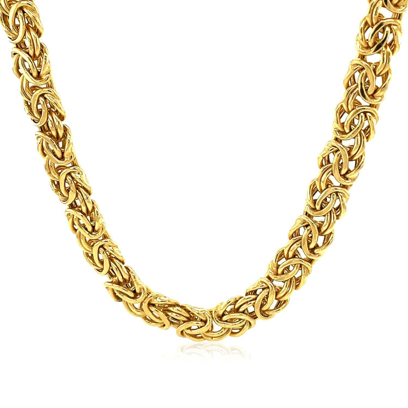 RCJ Necklaces 14k Yellow Gold Byzantine Motif Chain Necklace