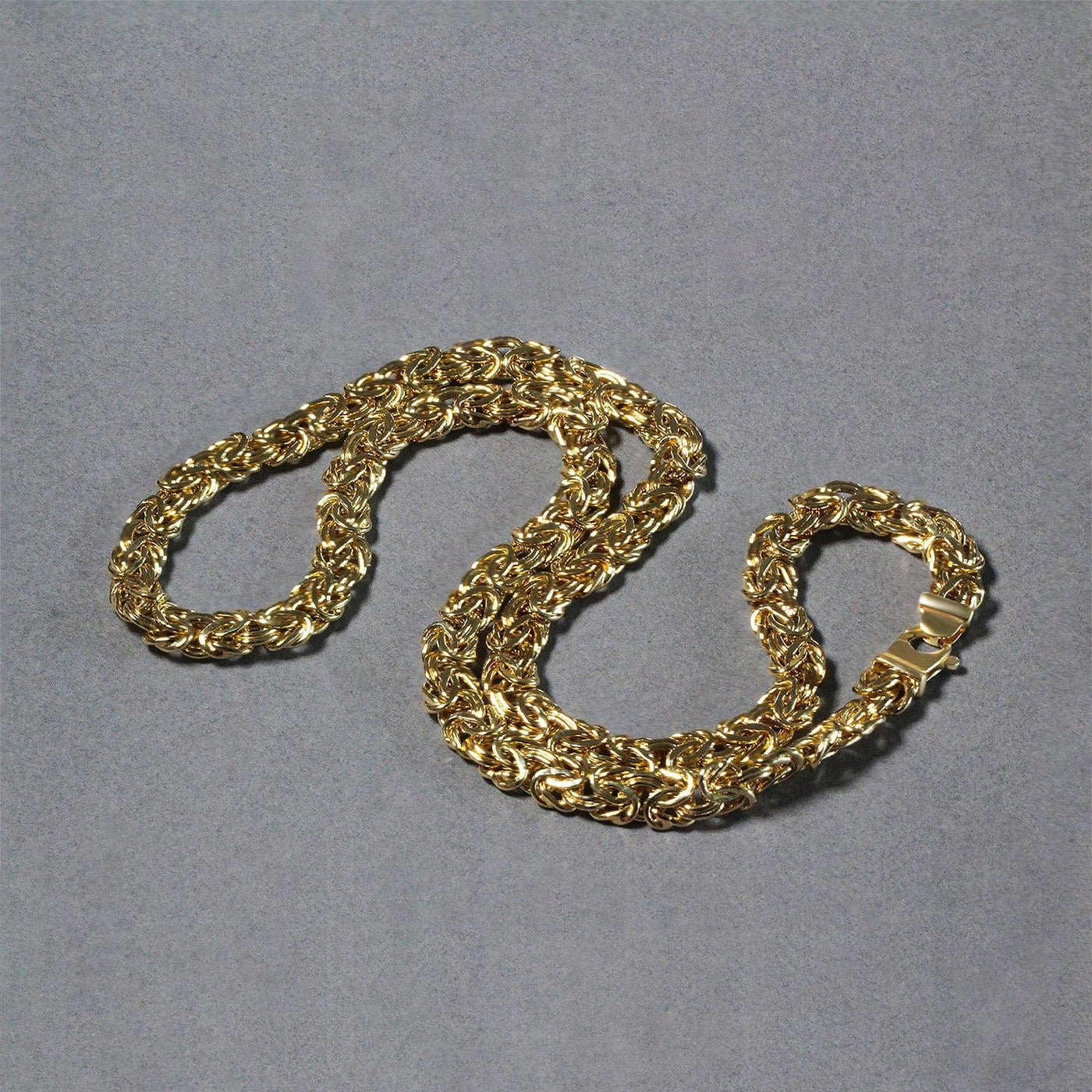 RCJ Necklaces 14k Yellow Gold Byzantine Motif Chain Necklace