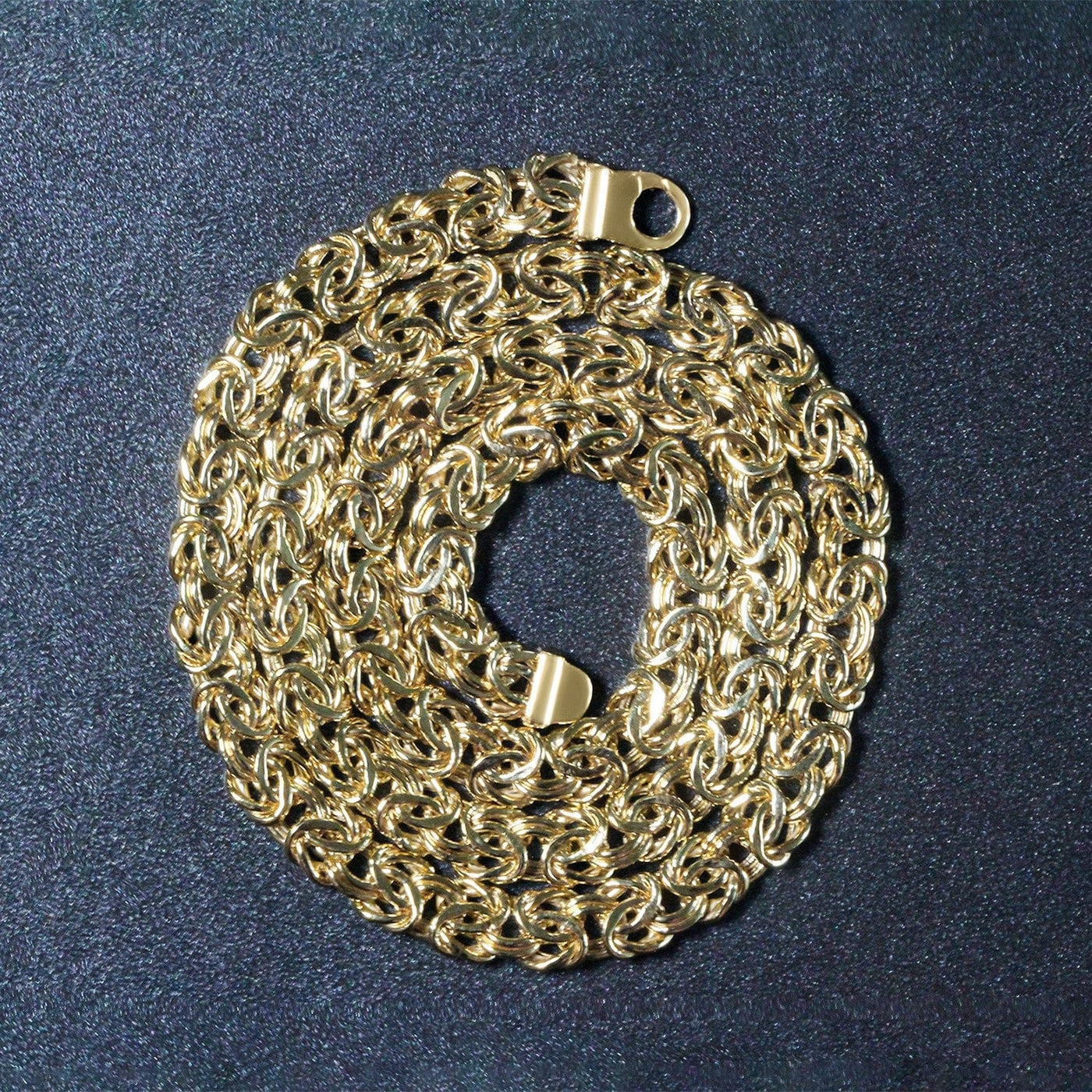 RCJ Necklaces 14k Yellow Gold Byzantine Motif Chain Necklace