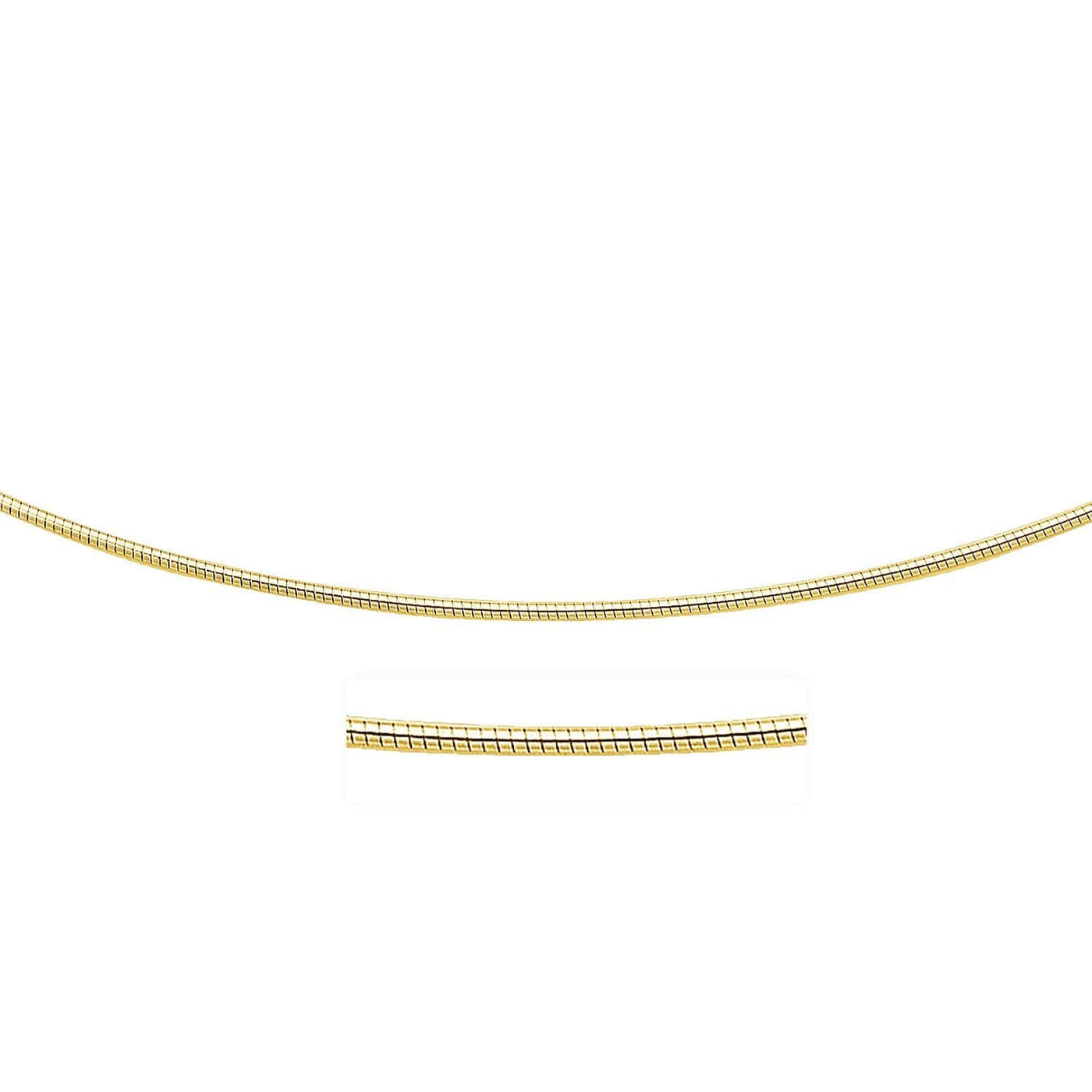 RCJ Necklaces 14k Yellow Gold Necklace in a Round Omega Chain Style