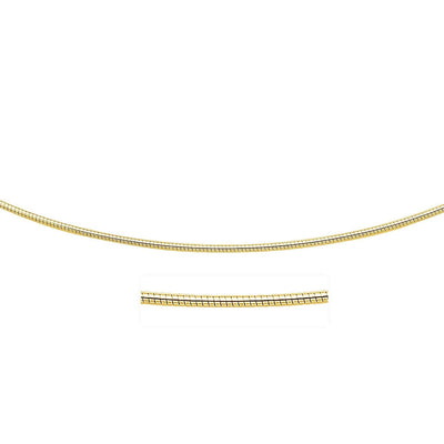 RCJ Necklaces 14k Yellow Gold Necklace in a Round Omega Chain Style