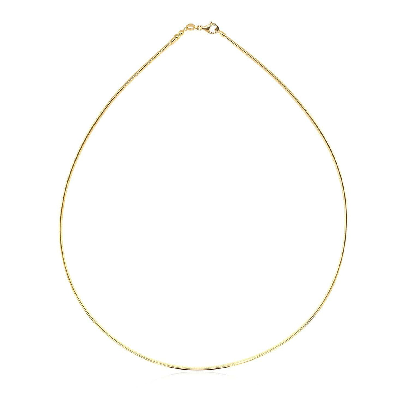 RCJ Necklaces 14k Yellow Gold Necklace in a Round Omega Chain Style