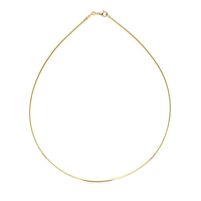 RCJ Necklaces 14k Yellow Gold Necklace in a Round Omega Chain Style