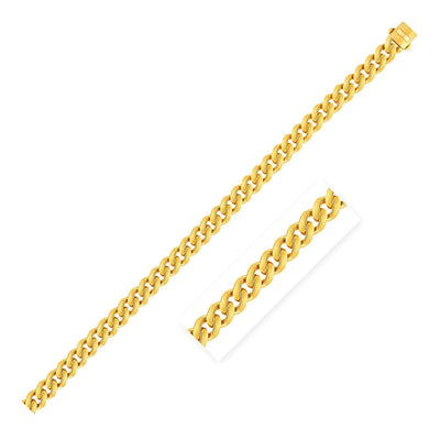 RCJ Necklaces 14k Yellow Gold Polished Miami Cuban Chain Necklace