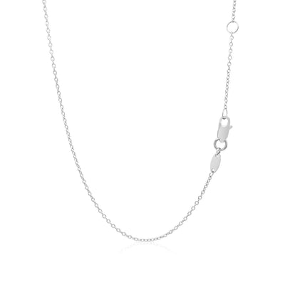 RCJ Necklaces 18'' / White Gold 14k White Gold Smooth Flat Horizontal Bar Style Necklace