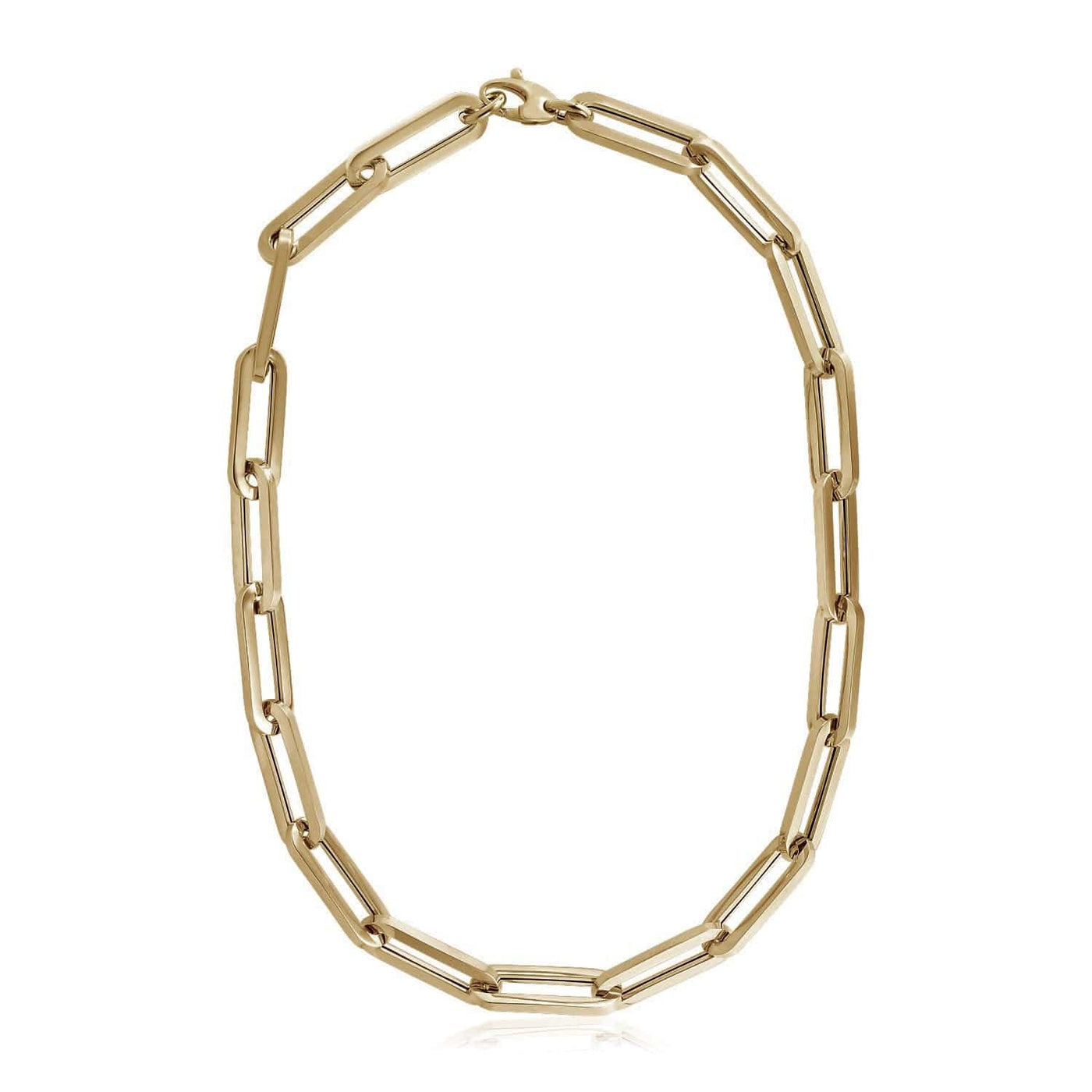 RCJ Necklaces 18'' / Yellow Gold 14k Yellow Gold Extra Wide Paperclip Chain Necklace