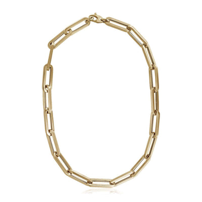 RCJ Necklaces 18'' / Yellow Gold 14k Yellow Gold Extra Wide Paperclip Chain Necklace