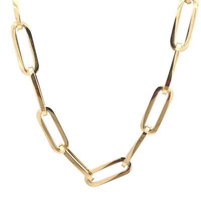 RCJ Necklaces 18'' / Yellow Gold 14k Yellow Gold Extra Wide Paperclip Chain Necklace