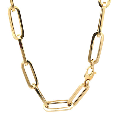 RCJ Necklaces 18'' / Yellow Gold 14k Yellow Gold Extra Wide Paperclip Chain Necklace