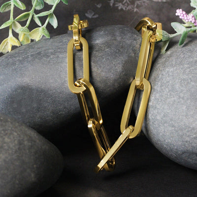 RCJ Necklaces 18'' / Yellow Gold 14k Yellow Gold Extra Wide Paperclip Chain Necklace